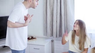 FamilyHandle.com - Adorable petite Eveline Dellai gets banged hard in doggystyle by s