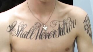 BoyObsession.com - Kinky inked Dustin's passionate and intense solo wanking