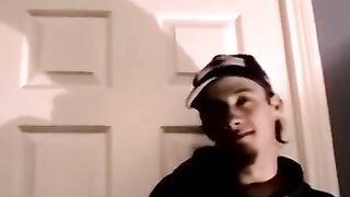 Homo jerks huge dick while fondling hairy nuts