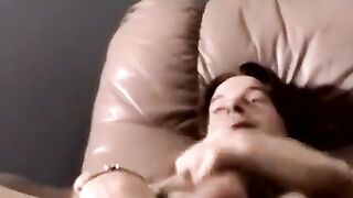 Black amateur erupts cum from massive thick shaft