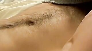 Skinny jock works long cock till cum flies