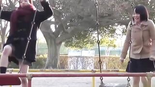 Voyeur films Japanese beauties spraying piss outdoors