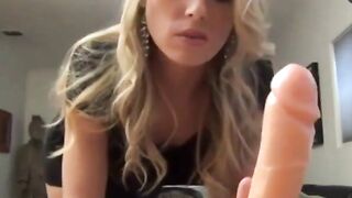 Big-Titted European Femdom Kisses and Controls Your Balls