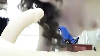 Pale Amateur Squirts on her Kitchen Floor