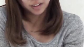 Asian dark babe clenches long but finally yields to pee urge