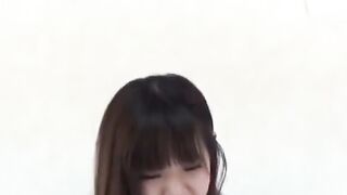 Asian dark babe clenches long but finally yields to pee urge