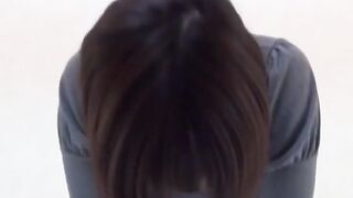Curvy Asian sweetheart crouches ready to wet her hot panties