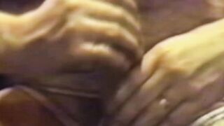 My swollen cock and balls were tied before relentless jerking