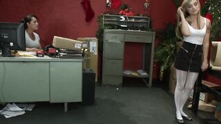 TS Jessica Fox licks and fucks coworker Alya Marie in every position