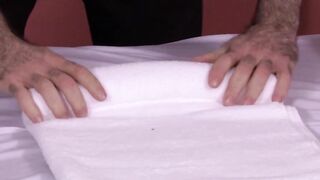 Handsome hunk Billy Santoro is a professional gay masseur