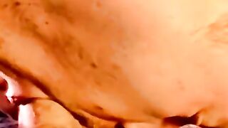 Straight newbie smiles post bareback creampie