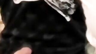 Straight amateur filmed stroking dripping cock