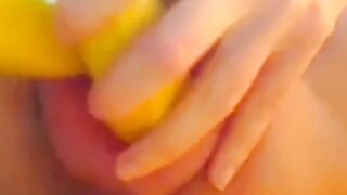 Extreme Pussy Pumping: Banana Fist on Webcam