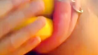 Extreme Pussy Pumping: Banana Fist on Webcam