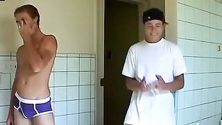 Twink getting hard in fresh underwear and cumming
