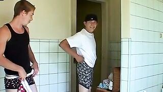 Twink getting hard in fresh underwear and cumming