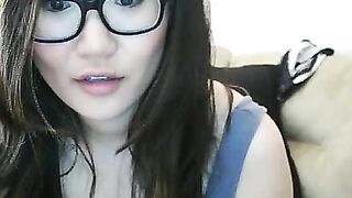Asian Webcam Slut Strips and Rubs Her Pussy