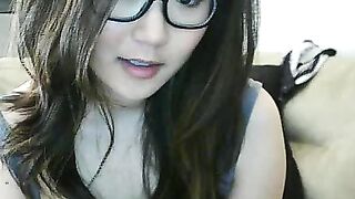 Asian Webcam Slut Strips and Rubs Her Pussy