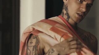 Muscular Tristan Jaxx demolishes tatted Zak Bishop roughly