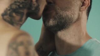 Muscular Tristan Jaxx demolishes tatted Zak Bishop roughly