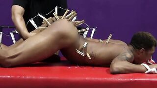 DaddyBondageBoy.com - Dominator Kaden gives cock rub to roped captive
