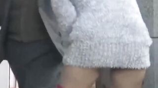 Asian babe ready for cam in a seductive short skirt