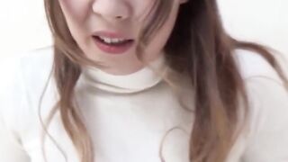 Steamy Japanese office girl fidgets desperate to piss now