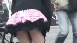 Pretty Japanese ladies vie for the hidden cameras attention