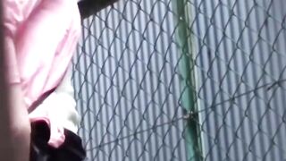 Lean Japanese student snagged by peeper urinating outdoors