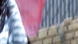 Lean Japanese student snagged by peeper urinating outdoors