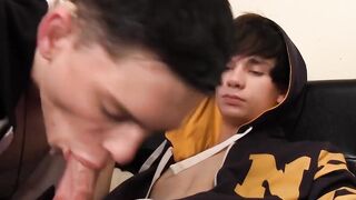 Aaron Aurora catches Jaye Elektra wanking and helps warm him