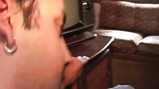 Hot stud gets van blowjob from cock hungry partner