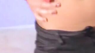 Brunette Plays with Dildo on Webcam