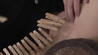 BoyDungeon.com - Young sub endures master's harsh punishment with clothespins