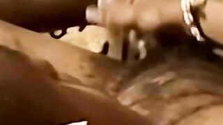 JoeSchmoeXXX.com - Black amateur strips and masturbates into an intense orgasmic blis