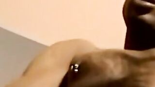 JoeSchmoeXXX.com - Black amateur strips and masturbates into an intense orgasmic blis