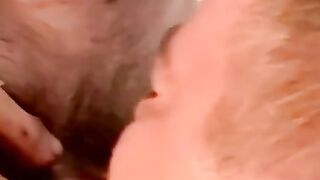 Two amateurs throated by black jocks hungry mouth