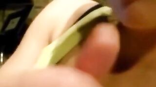 Italian Brunette Amateur Blowjob & Cumshot