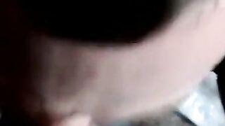 Chubby mature savors hot spunk from throbbing cock