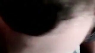 Chubby mature savors hot spunk from throbbing cock