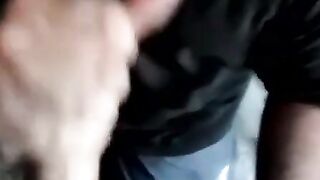Chubby mature savors hot spunk from throbbing cock