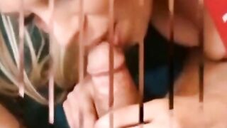 Tiny Dick Disappears in Blonde Amateur's Mouth