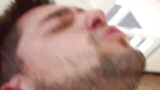 Redhead stud eats ass voraciously before deep penetration
