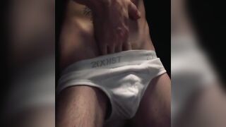 GayForSale.com - Eli Bennet shoots massive load jerking off with Legrand Wolf