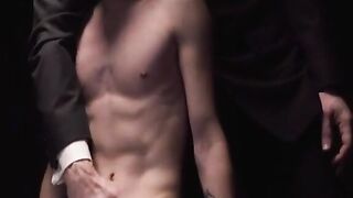 GayForSale.com - Eli Bennet shoots massive load jerking off with Legrand Wolf