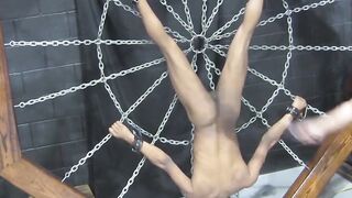 DaddyBondageBoy.com - Master Kaden twists metal screw toy in captive pucker