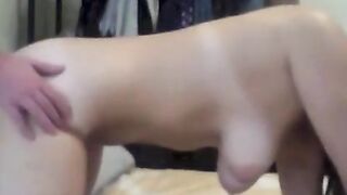 Amateur Couple, She Sucks Dildo, He Fucks Her Hard.