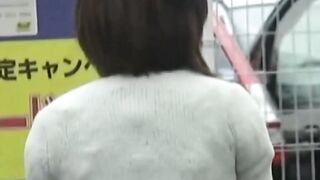 Short skirt brunette stars in a Japanese hidden camera