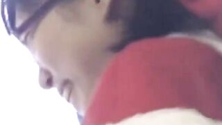 Short skirt brunette stars in a Japanese hidden camera