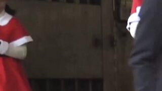 Short skirt brunette stars in a Japanese hidden camera